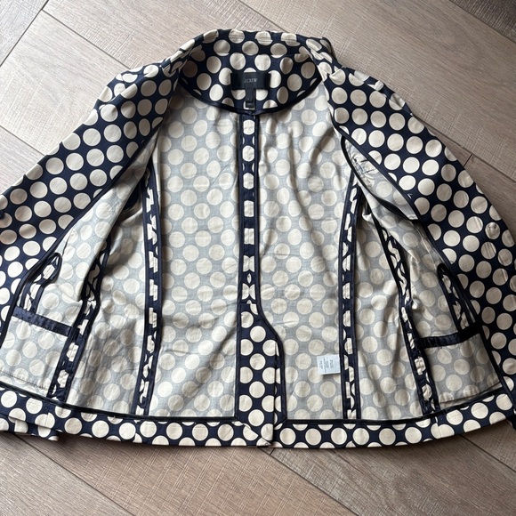 J. Crew Navy and Cream Polka Dot Blazer - Picture 4 of 5